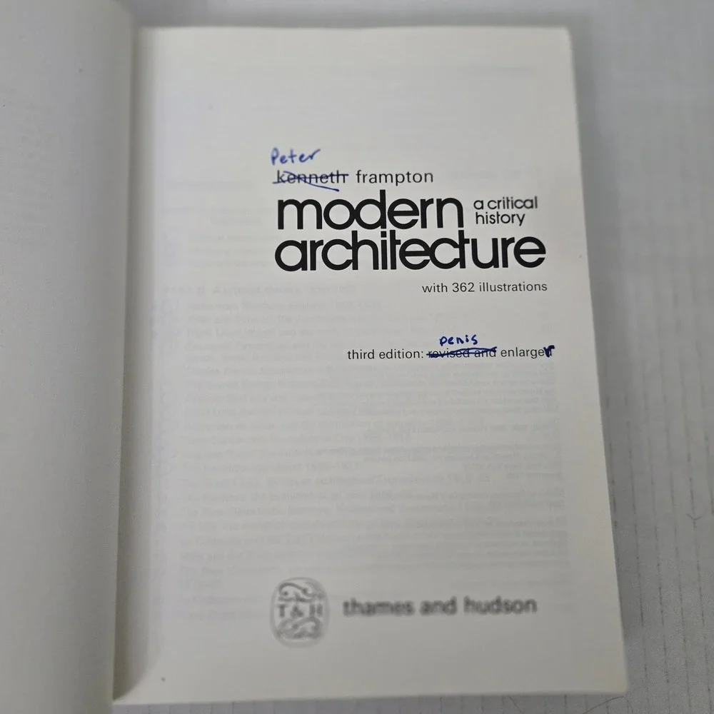 Vintage Modern Architecture Kenneth Frampton Thames Hudson 3rd Ed Book 1996